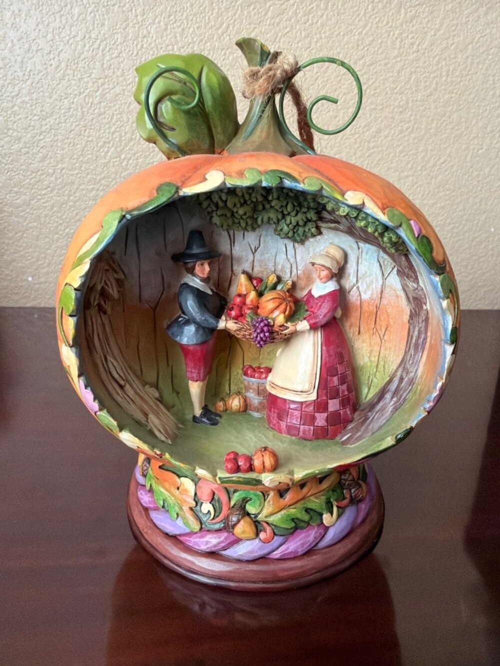 Jim Shore Blessings of the Harvest Pumpkin Pilgrim 4015887 Heartwood Creek
